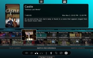 Watch Recordings Menu under Graphite theme