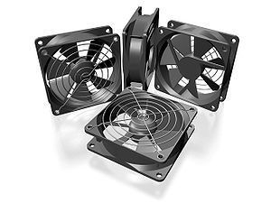 A set of 4 industry standard 80mm fans, most c...
