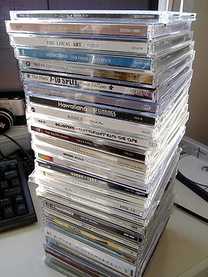 Bundle of CDs.