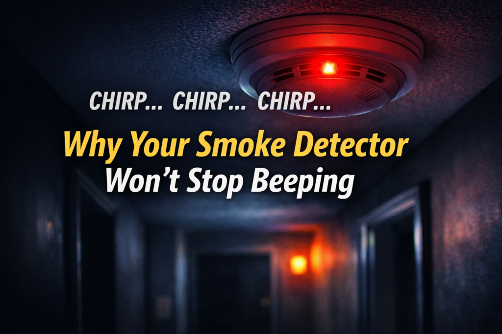 Smoke detector chirping at night due to sealed 10-year battery reaching end of life