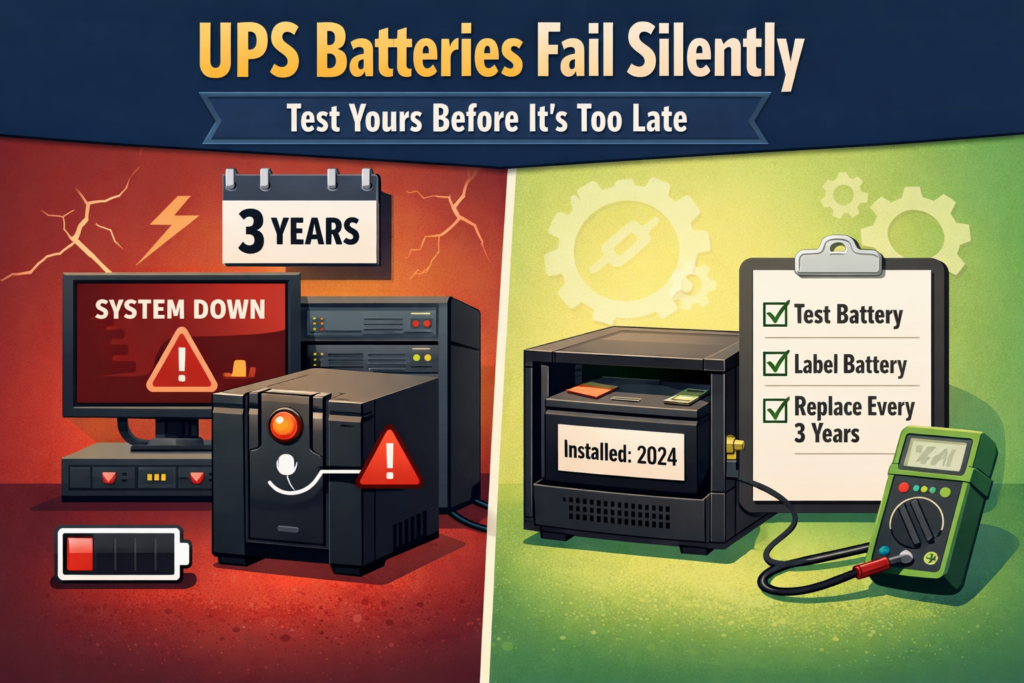 UPS batteries fail silently